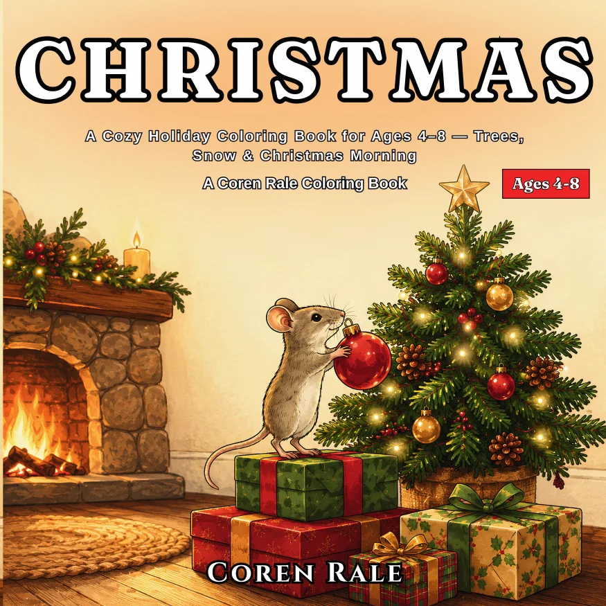 Christmas coloring book for ages 4 to 8